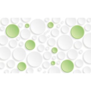 Donga Fototapeta: Zeleno biele bodky - 184x254 cm
