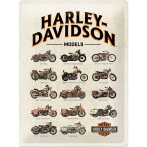 Nostalgic Art Plechová ceduľa: Harley-Davidson (Modely) - 30x40 cm