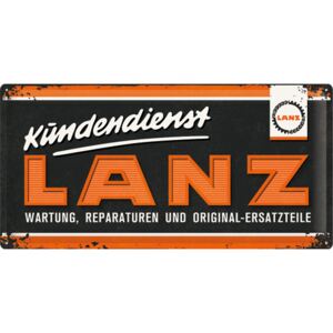 Nostalgic Art Plechová ceduľa: LANZ (Kundendienst) - 25x50 cm