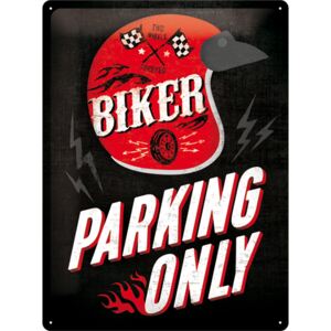 Nostalgic Art Plechová ceduľa: Biker Parking Only - 30x40 cm