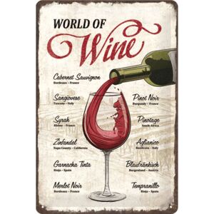 Nostalgic Art Plechová ceduľa: World of Wine - 30x20 cm