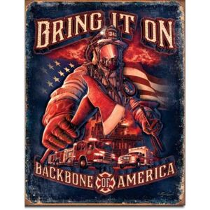 Plechová ceduľa: Bring It On (Backbone America) - 40x30 cm