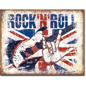 Plechová ceduľa: Rock and Roll (British)