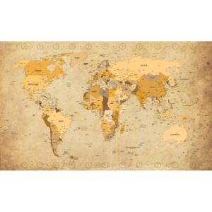 Donga Obraz na plátne: Mapa sveta (Vintage) - 75x100 cm