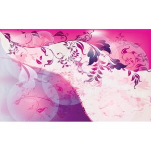 Obraz na plátne: Abstraktné kvety (fialové) - 75x100 cm