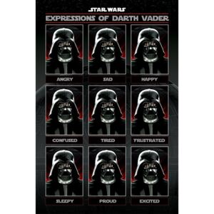 Plagát - Star Wars (Expressions of Darth Vader)