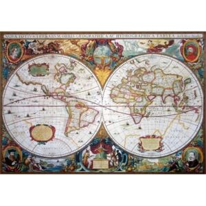Plagát - 17th Century World Map