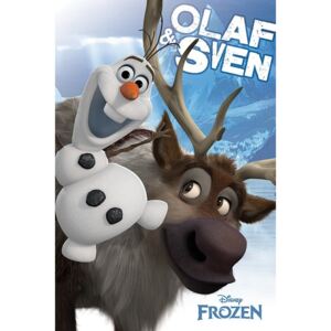 Plagát - Frozen, Ľadové kráľovstvo (Olaf & Sven)