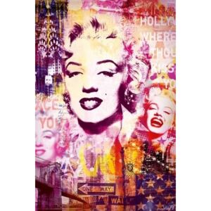 Plagát - Marilyn Monroe city collage