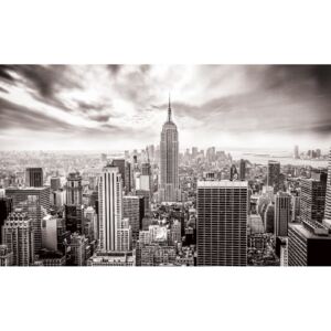 Donga Fototapeta: Pohľad na New York (čiernobiela) - 184x254 cm