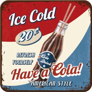 Nostalgic Art Sada podtáciek 2 - Ice Cold Cola 9x9 cm