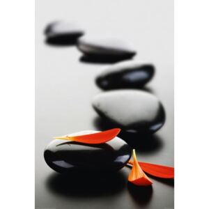 Plagát - Zen Stones (Červený)