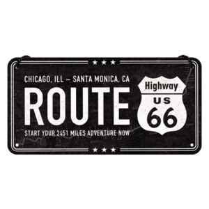 Nostalgic Art Závesná ceduľa: Route 66 (Chicago - Santa Monica) - 10x20 cm