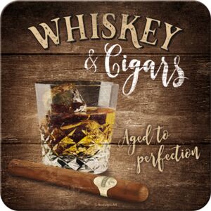 Nostalgic Art Sada podtáciek 2 - Whiskey & Cigars 9x9 cm