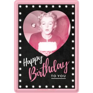 Plechová pohľadnice - Happy Birthday to You