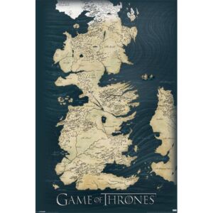 Plagát - Game Of Thrones (Mapa)