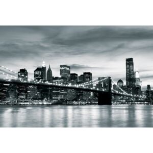 Donga Fototapeta vliesová: Brooklyn Bridge (čiernobiely) - 184x254 cm