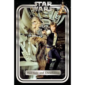 Plagát - Star Wars Classic (Han and Chewie Retro)