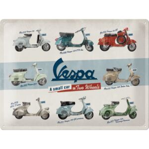 Nostalgic Art Plechová ceduľa: Vespa (A Small Car on Two Wheels) - 40x30 cm