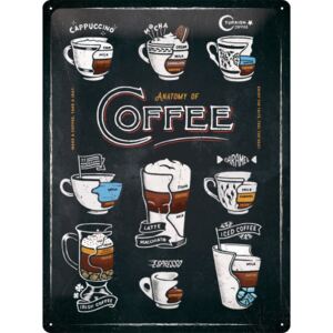 Nostalgic Art Plechová ceduľa: Anatomy of Coffee - 40x30 cm