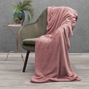 Jemná ružová deka SIMPLE 150x200 cm