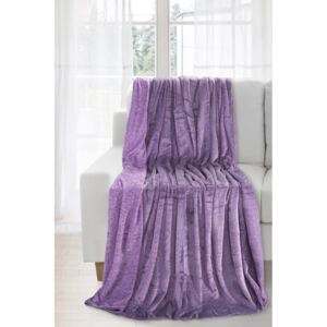 Hebká fialová deka LAURA 170x210 cm