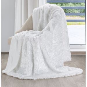 Hebká biela deka MAVIS 150x200 cm
