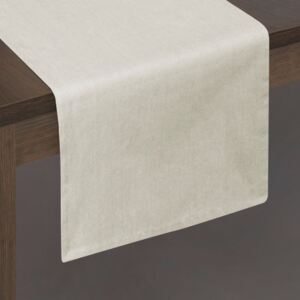 Béžový bavlnený behúň na stôl MEGAN 40x140 cm