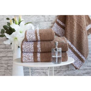XPOSE ® Froté ručník KIRA - hnědá 50x90 cm