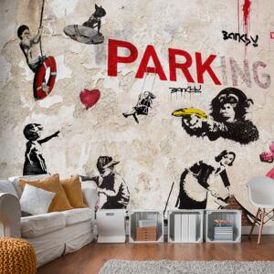 Fototapeta - [Banksy] Graffiti Collage 300x210 cm