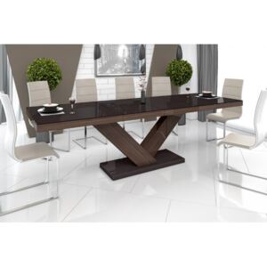 Jedálenský stôl VICTORIA, hnedý/dub (Luxusný jedálenský stôl s veľkou paletou výberu farebného prevedenia)