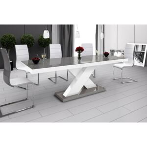 Jedálenský stôl XENON, sivo/biely (Luxusný jedálenský stôl s veľkou paletou výberu farebného prevedenia)