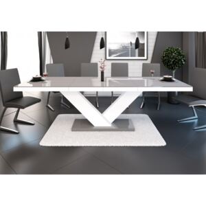 Jedálenský stôl VICTORIA, sivo/biely (Luxusný jedálenský stôl s veľkou paletou výberu farebného prevedenia)