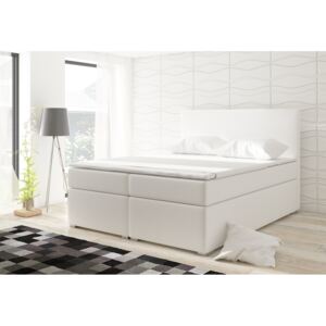 Manželská posteľ DIVALO (soft 017-ekokoža) (Moderná vysoká manželská posteľ BOXSPRING s úložným priestorom s veľkým výberom farieb)