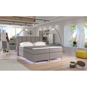 Manželská posteľ BUENO (160/200cm) veľký výber čalúnenia (Moderná vysoká manželská posteľ BOXSPRING s úložným priestorom s veľkým výberom farieb)