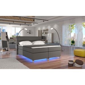 Manželská posteľ ALEX (160/200cm) veľký výber čalúnenia (Moderná vysoká manželská posteľ BOXSPRING s úložným priestorom s veľkým výberom farieb)