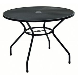 Kovový stôl TAMPA ø 100 cm (čierna)