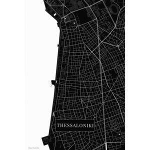 Mapa Thessaloniki black