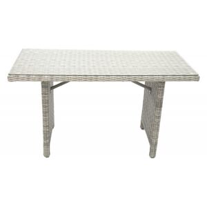 Ratanový stôl 140x80 cm SEVILLA (sivá)
