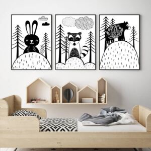 Obrazy na stenu do detskej izby - Black and White