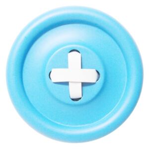 Drevený vešiak Button Blue/white 18 cm