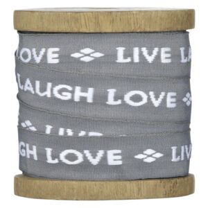 Bavlnená stuha Live-Laugh-Love