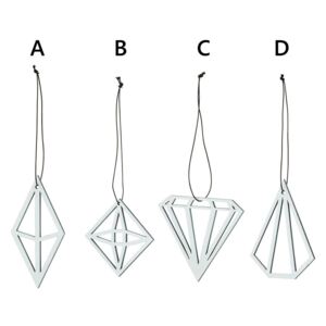 Závesné geometrické ozdoby Diamond varianta B