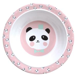 Detská melaminová miska King Panda Pink