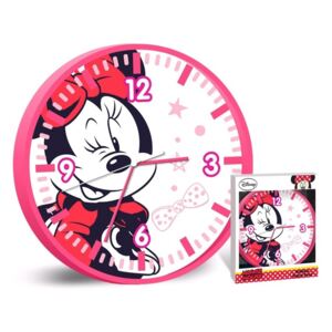 Kids Licensing Analógové nástenné hodiny \"Minnie Mouse\" - 25 cm ružová