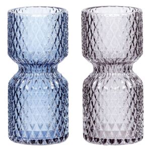 Sklenená váza Hyacinth Blue/grey Šedá