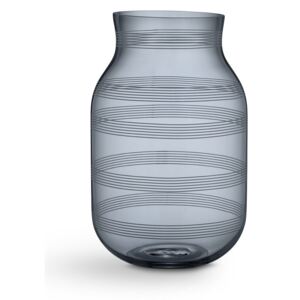 Sklenená váza Omaggio Steel Blue 28 cm