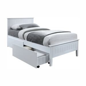 Jednolôžková posteľ 90 cm Minea (biela). Vlastná spoľahlivá doprava až k Vám domov