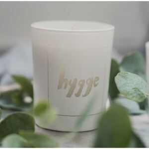 Biela sviečka Hygge - figy a biele pižmo
