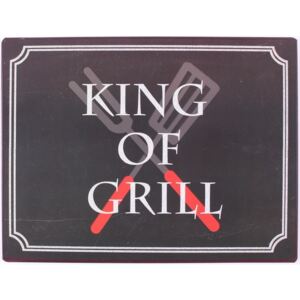 Plechová retro ceduľa King of grill
